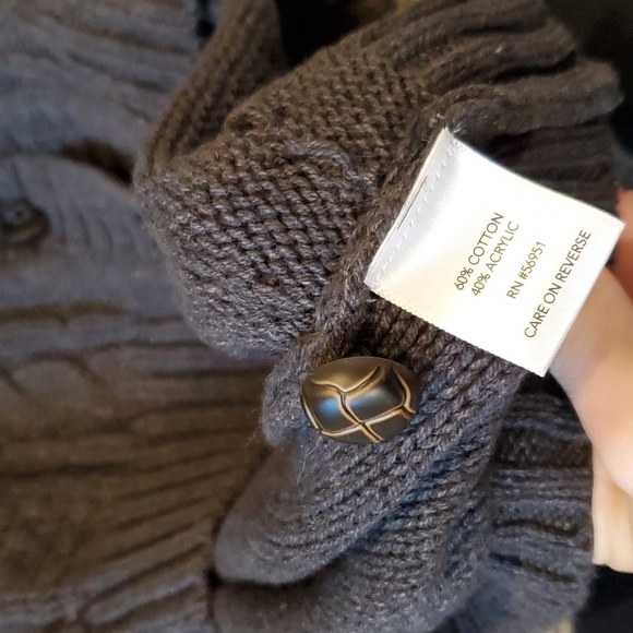 NorthCrest cable knit cardigan button does sweater sz 1X - Picture 8 of 8